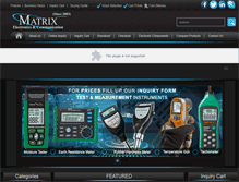 Tablet Screenshot of matrixelectronic.com